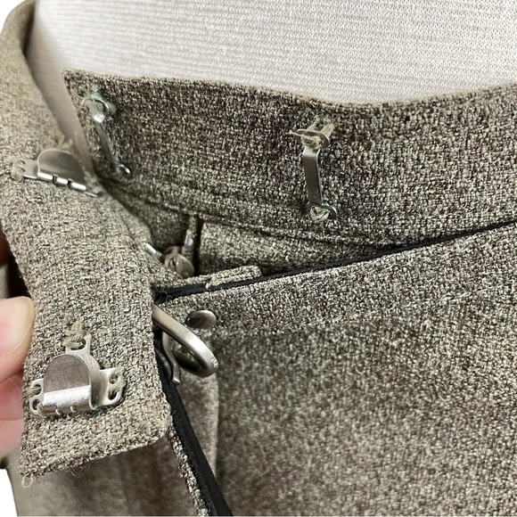 Cynthia Cynthia Steffe Belted Tweed Pencil Skirt Career Taupe Tan Brown Size 6 - Picture 5 of 7